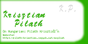 krisztian pilath business card